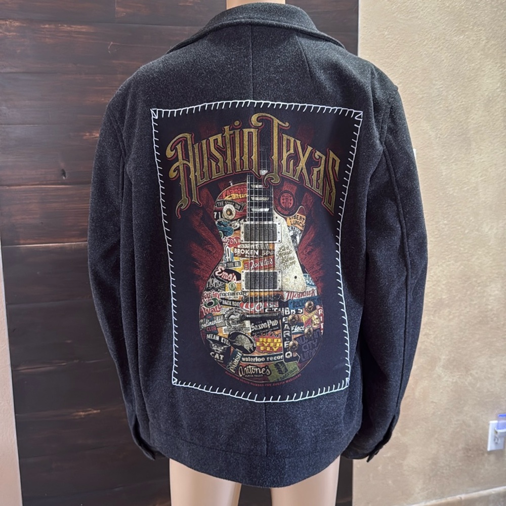 Upcycled Asos (Austin Texas) Wool Blend Button Up Jacket Size Medium
